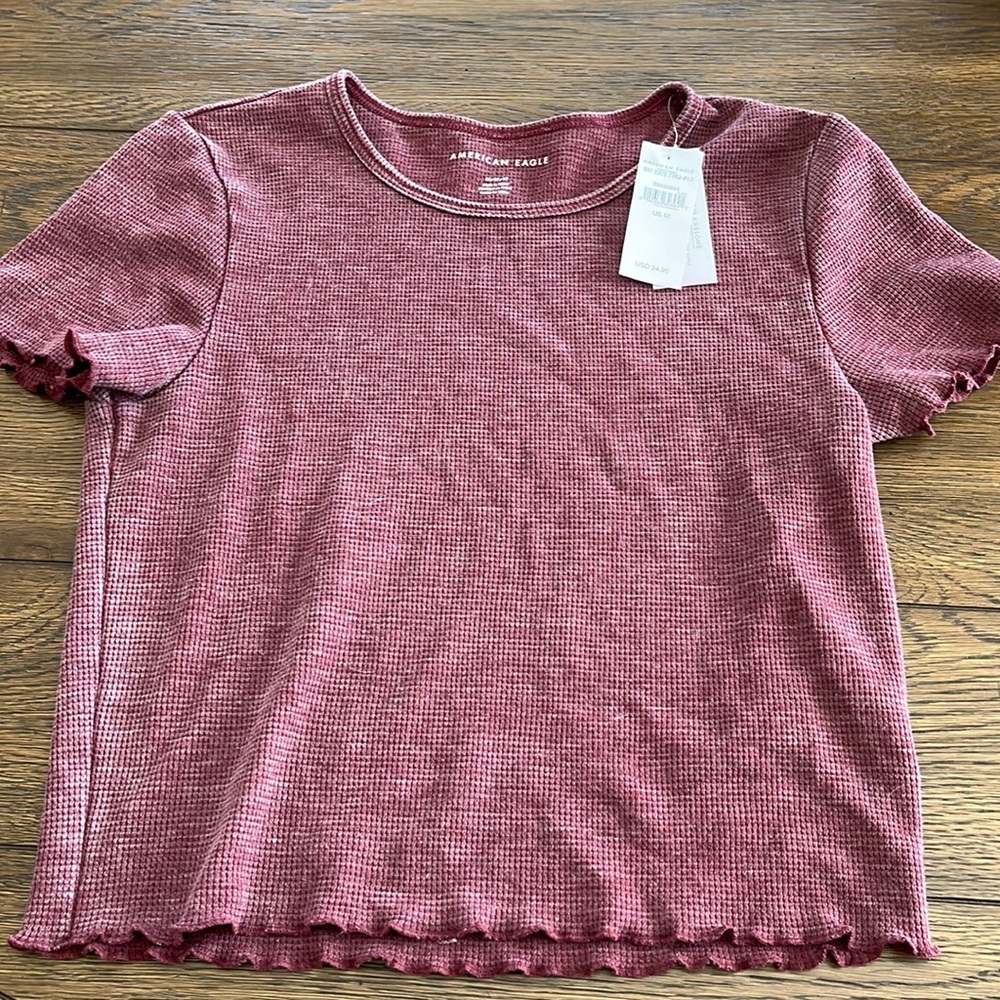 Cropped ruffle top from american eagle